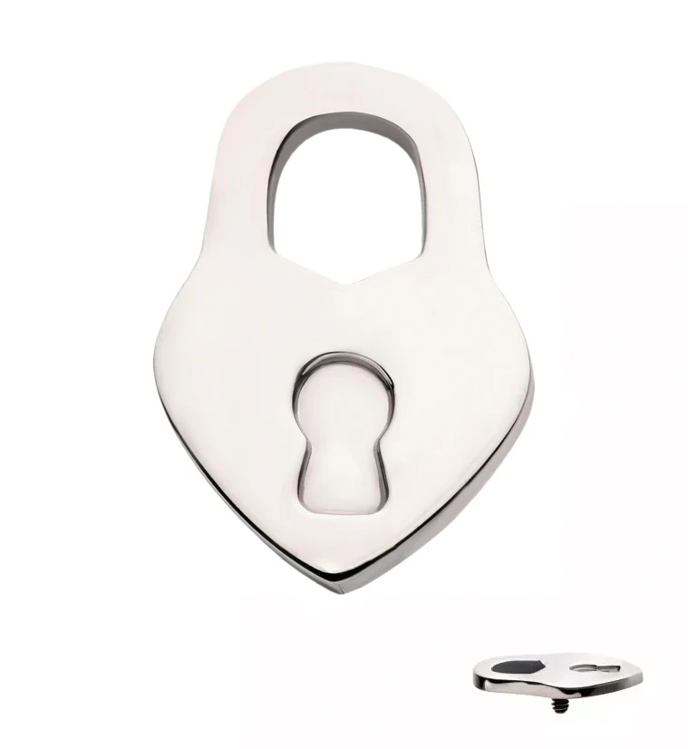 Heart Lock Internally Threaded Titanium Top - Mrs Treak
