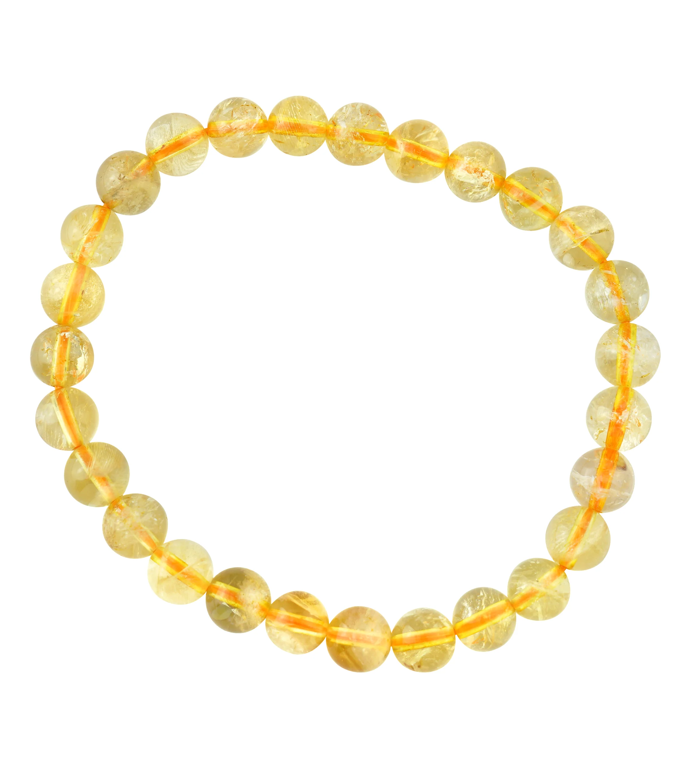 Citrine Stone Beaded Bracelet - Mrs Treak
