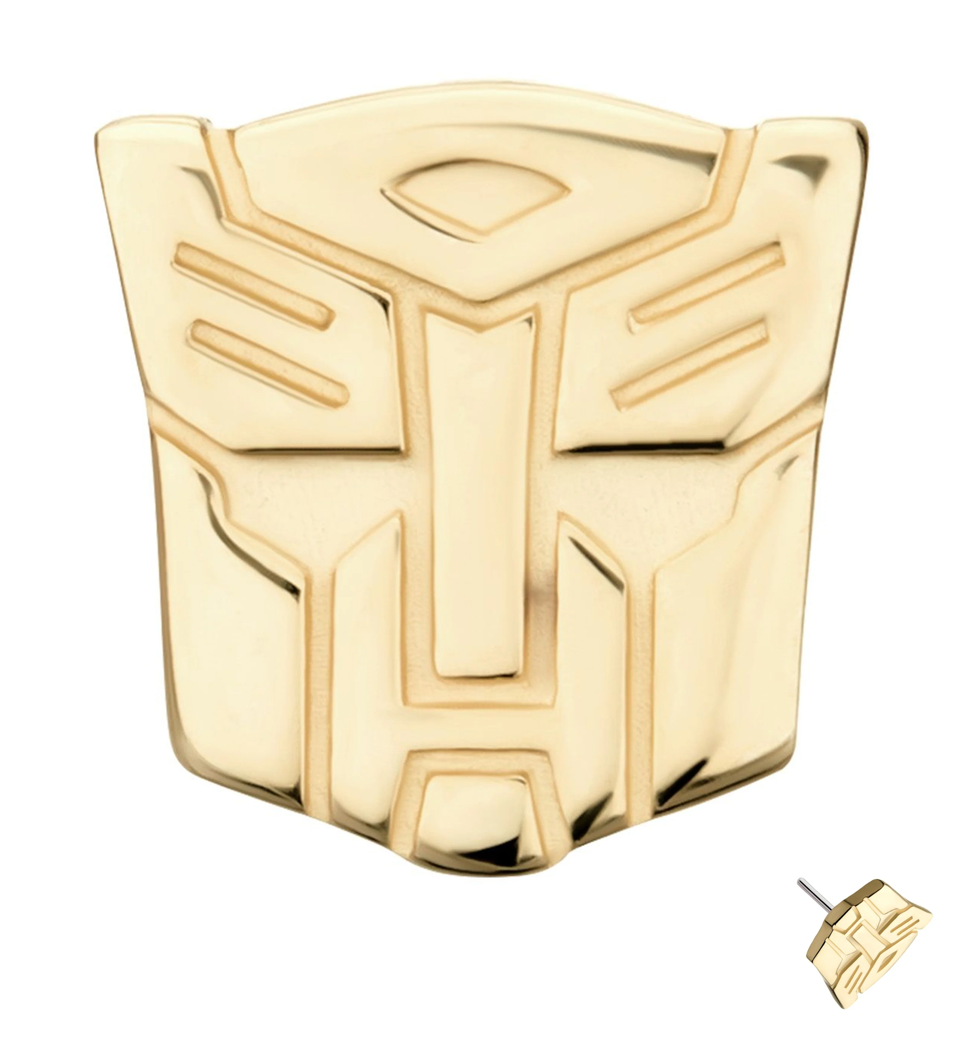 14kt Gold Autobot Threadless Top - Mrs Treak