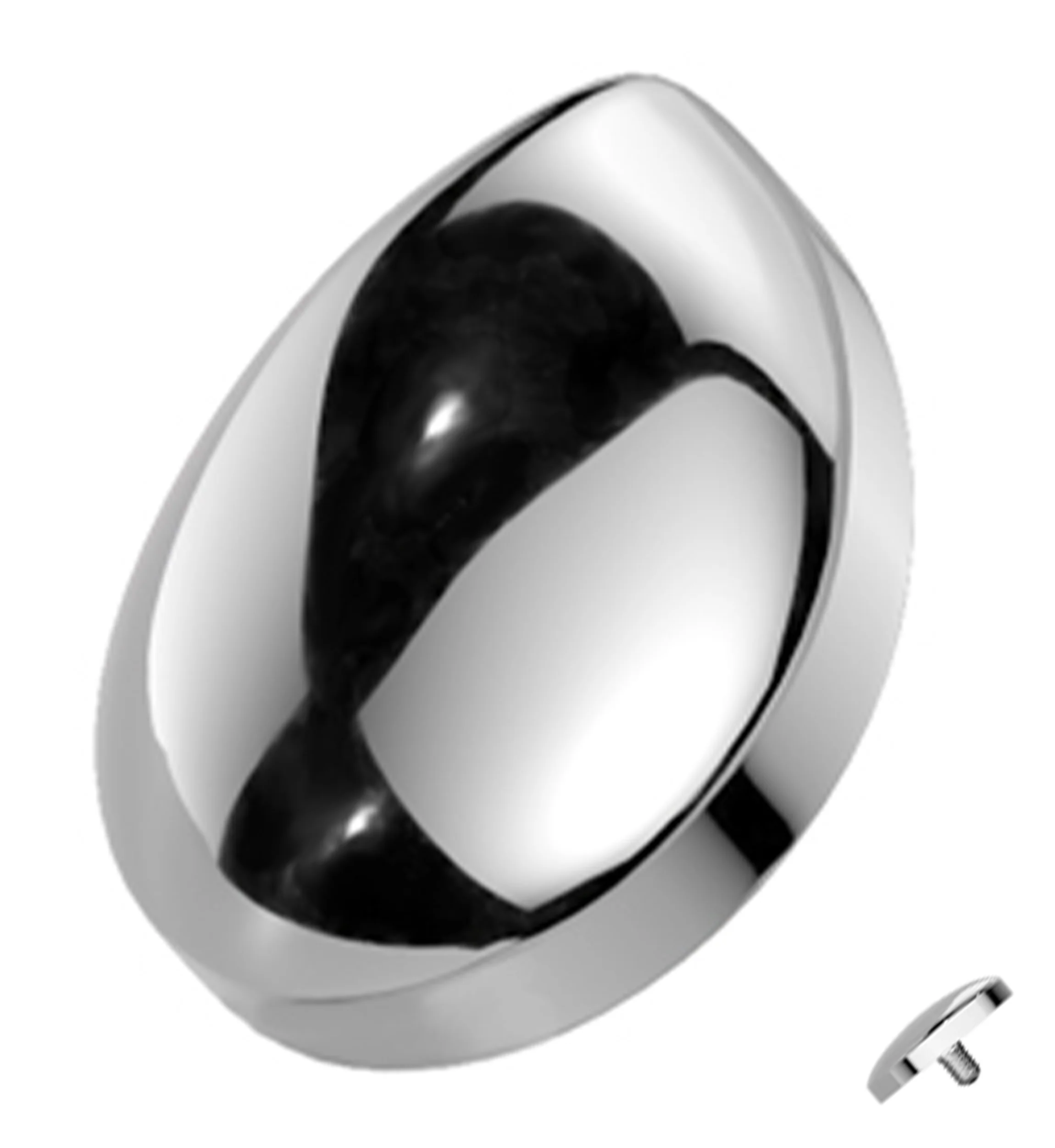 Teardrop Titanium Internally Threaded Top - Mrs Treak