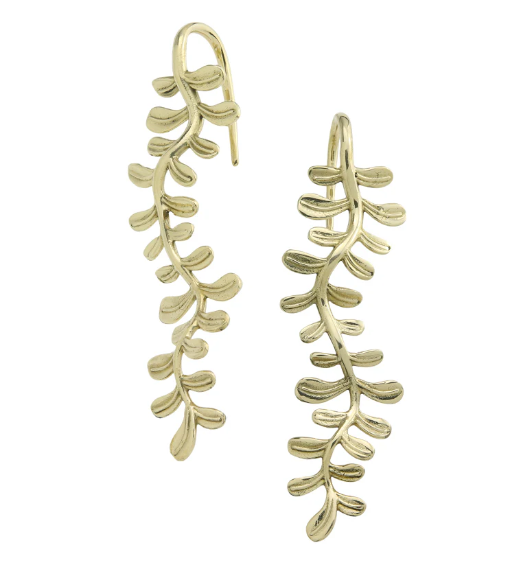 Vine Leaf Brass Hangers - Mrs Treak