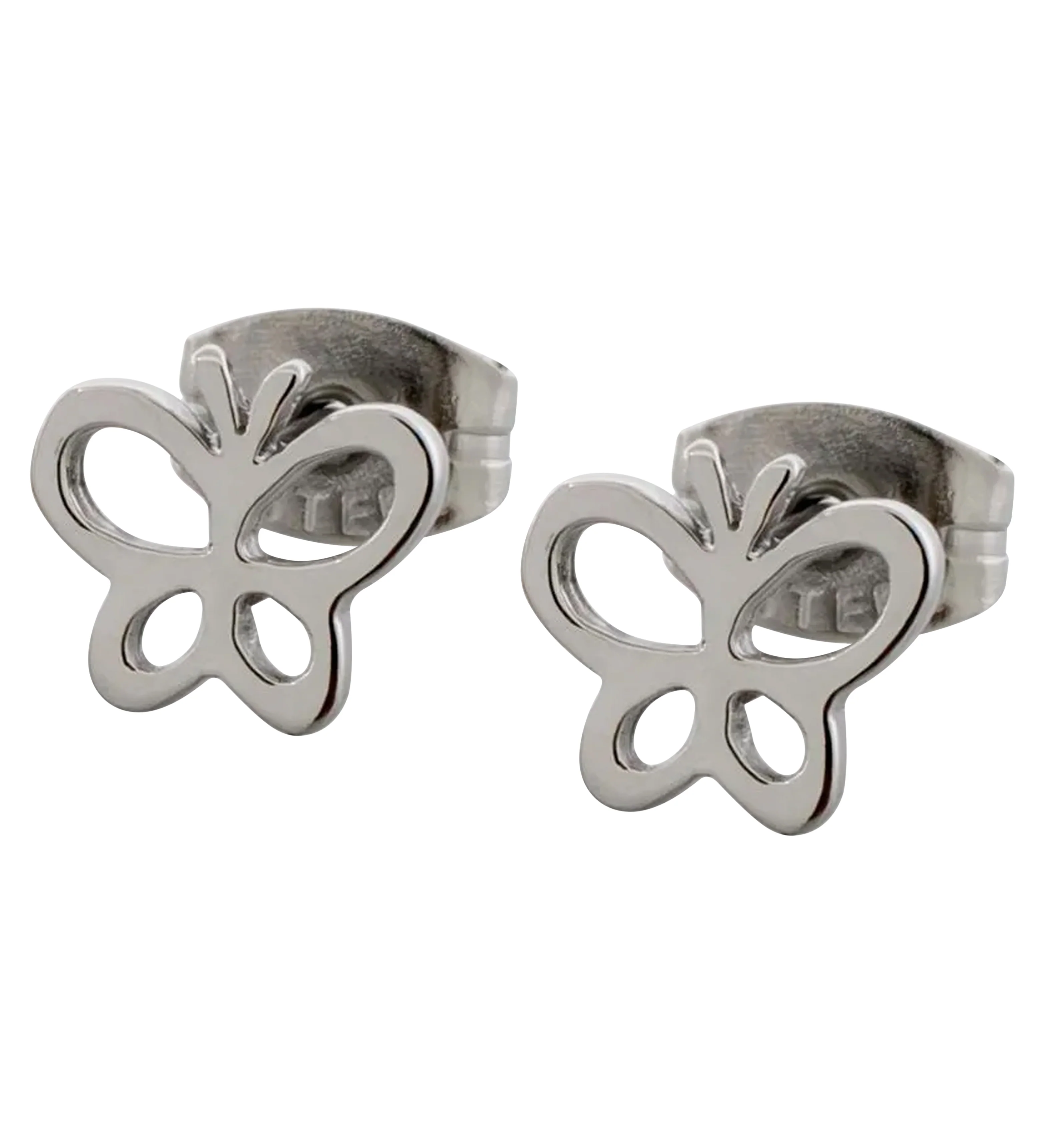 Butterfly Trace Stainless Steel Stud Earrings - Mrs Treak