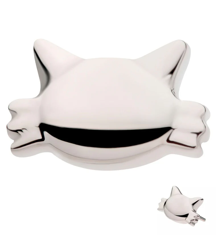 Kitty Cat Threadless Titanium Top - Mrs Treak