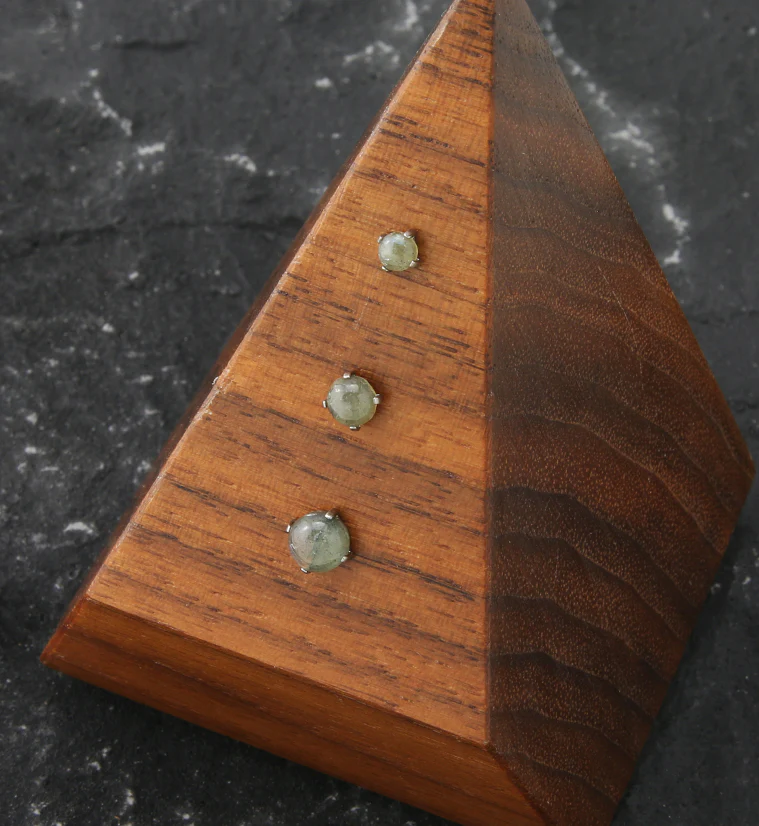 Prong Labradorite Stone Titanium Threadless Top - Mrs Treak