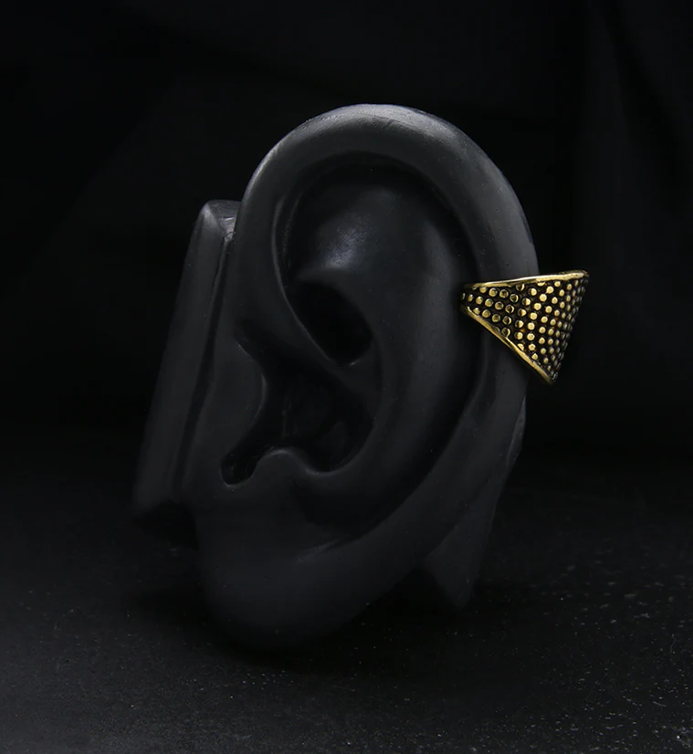 Shield Brass Ear Cuff - Mrs Treak