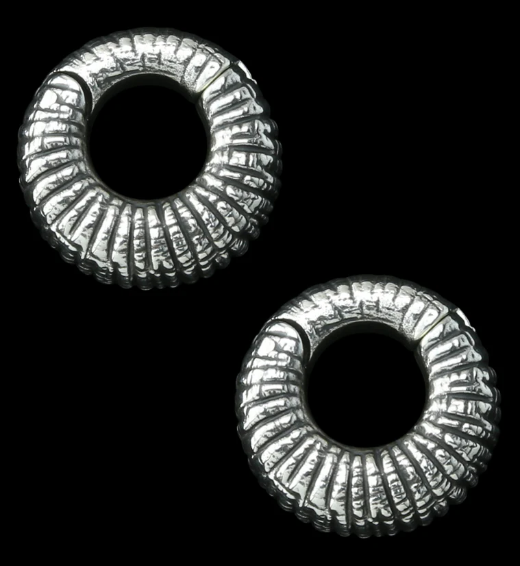 Rivel White Brass Hinged Ear Weights - Mrs Treak