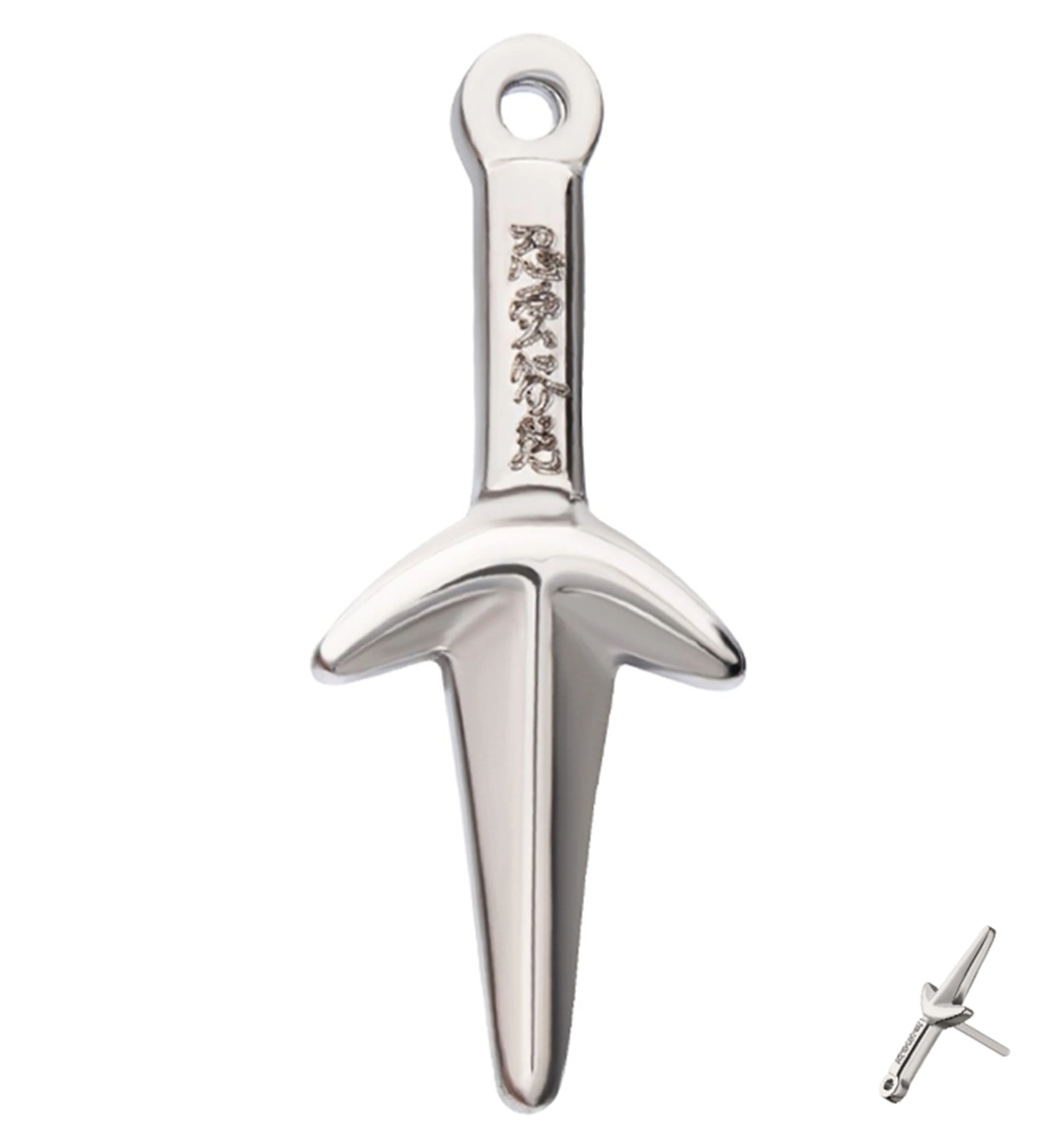 Naruto Kunai Knife Titanium Threadless Top - Mrs Treak