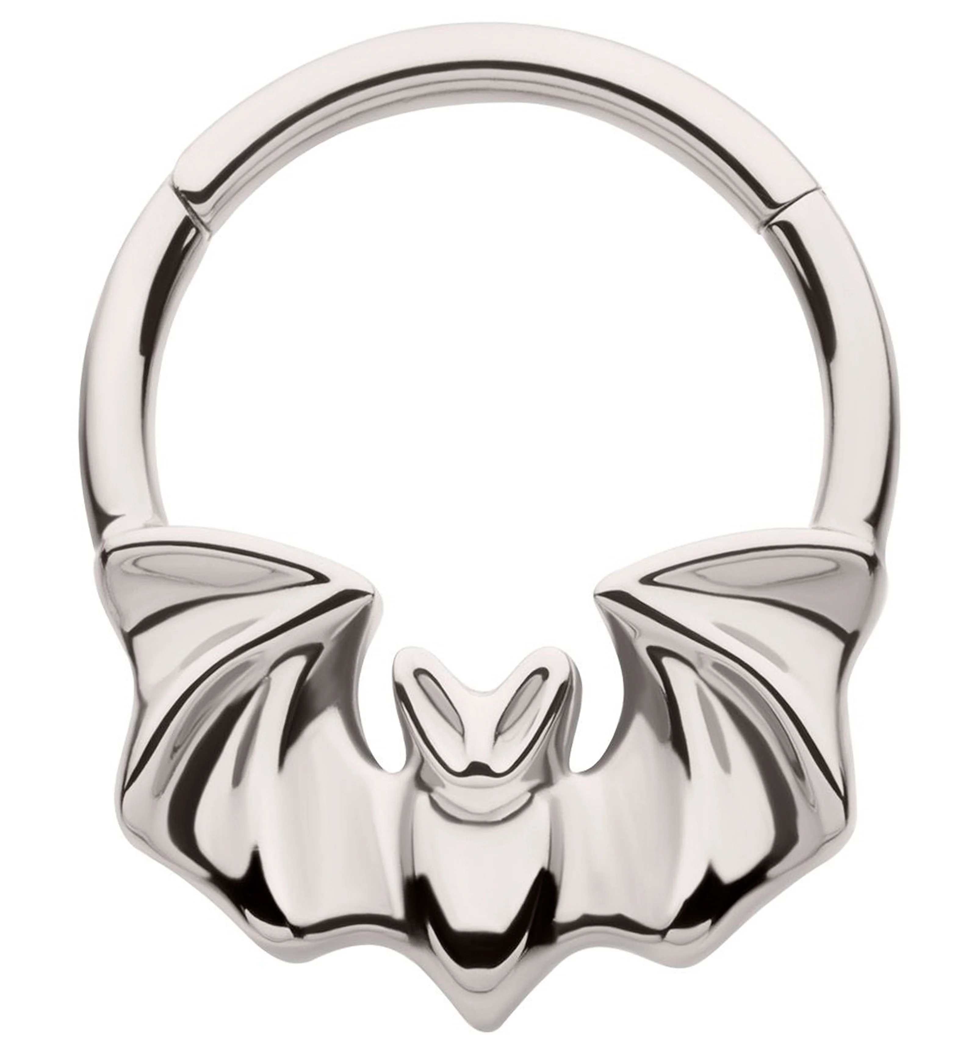 Vampire Bat Titanium Hinged Segment Ring - Mrs Treak