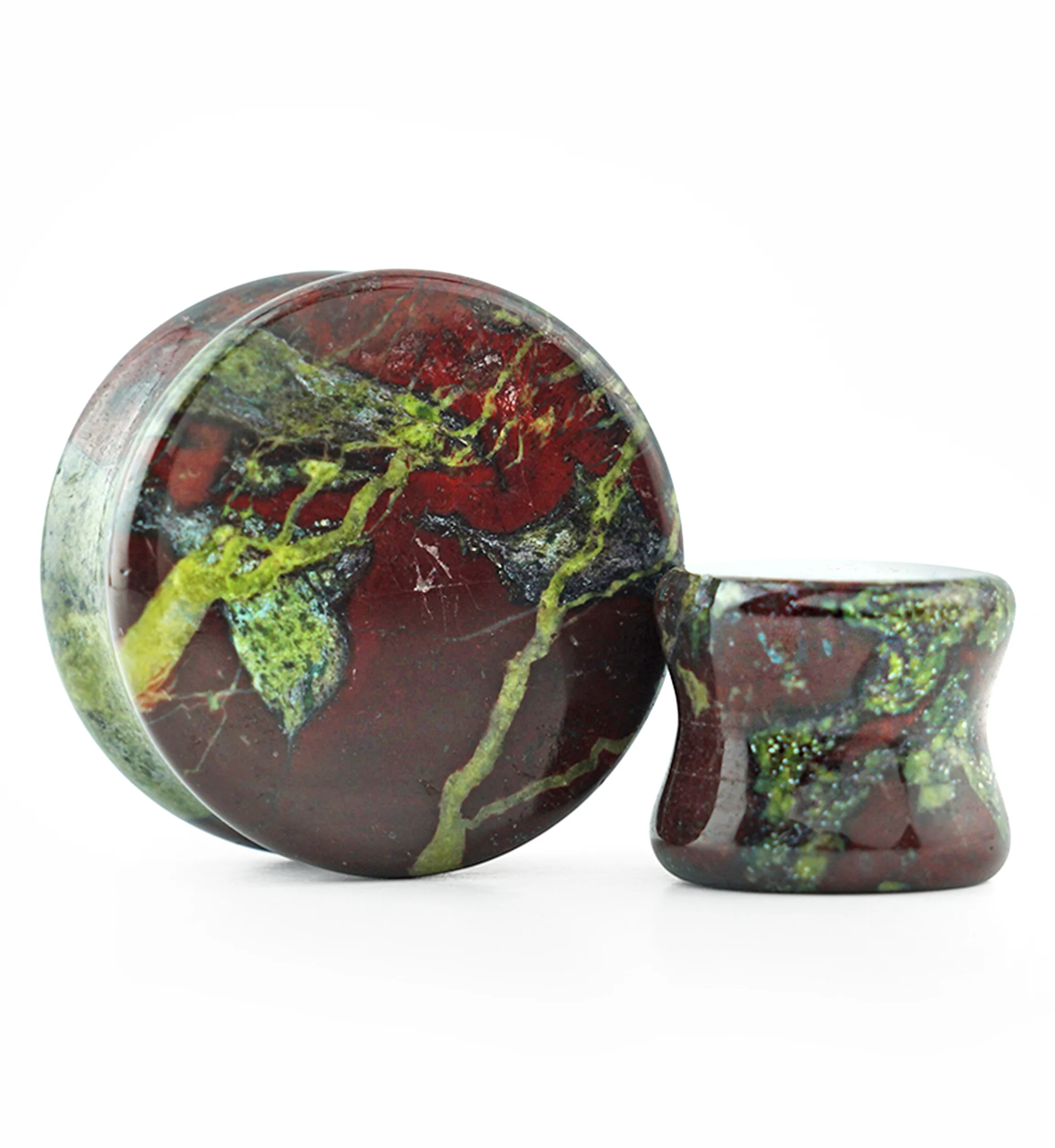 Dragons Blood Jasper Stone Plugs - Mrs Treak