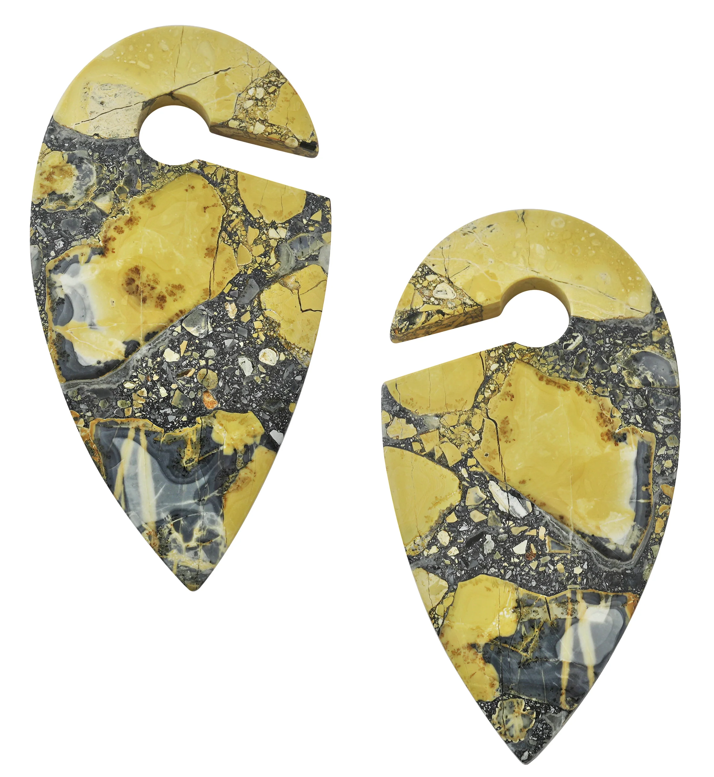Maligano Jasper Stone Keyhole Ear Weights - Mrs Treak