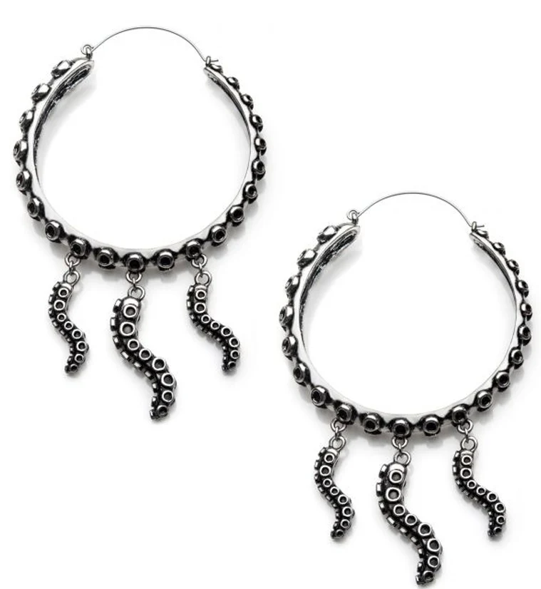 Octopus Tentacles Plug Hoops - Mrs Treak