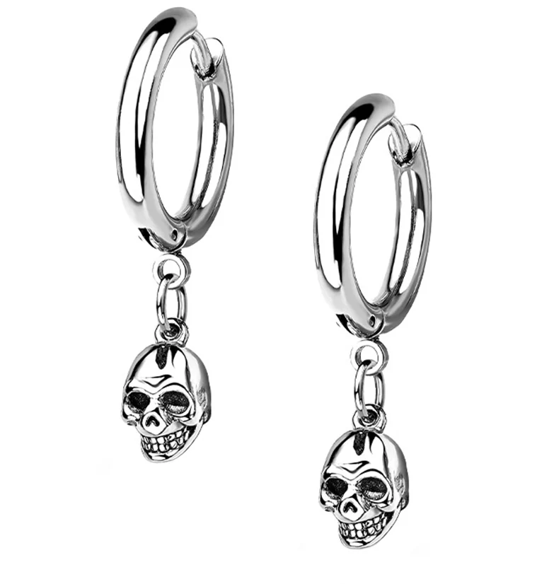 Dangle Skull Stainless Steel Earrings - Mrs Treak