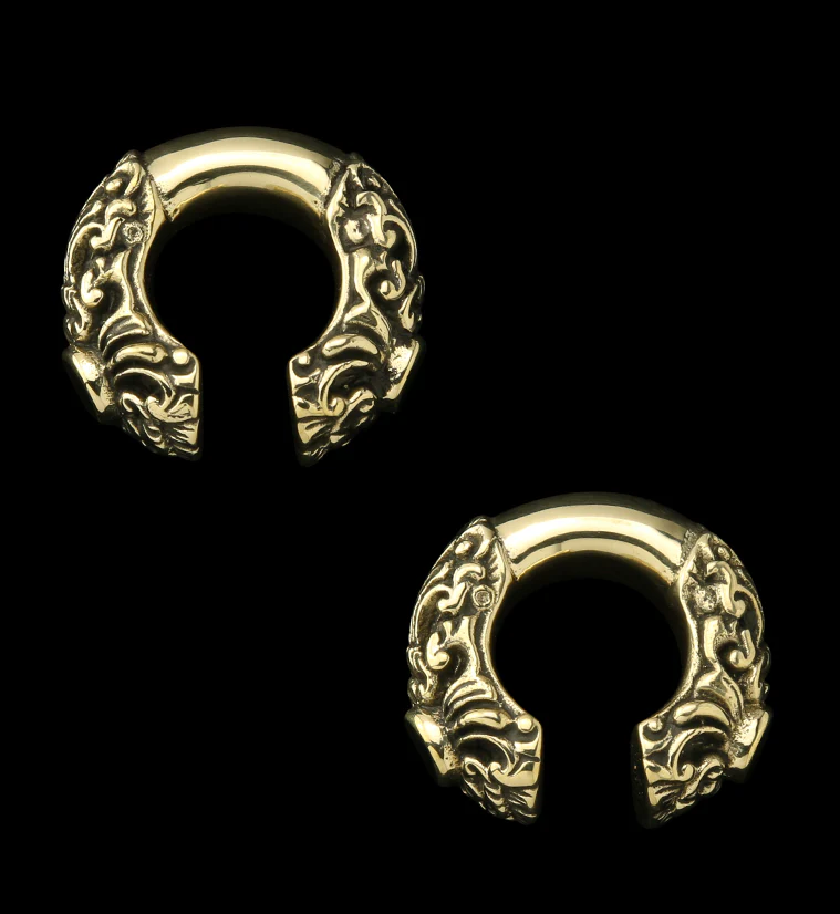 Gilt Brass Ear Weights - Mrs Treak