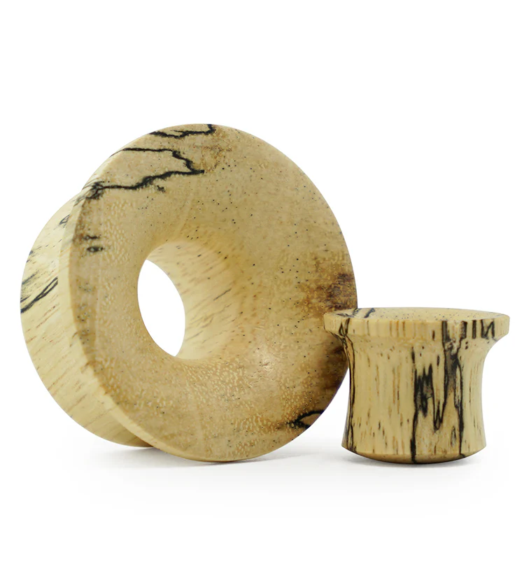 Tamarind Wood Mayan Flare Tunnel Plugs - Mrs Treak