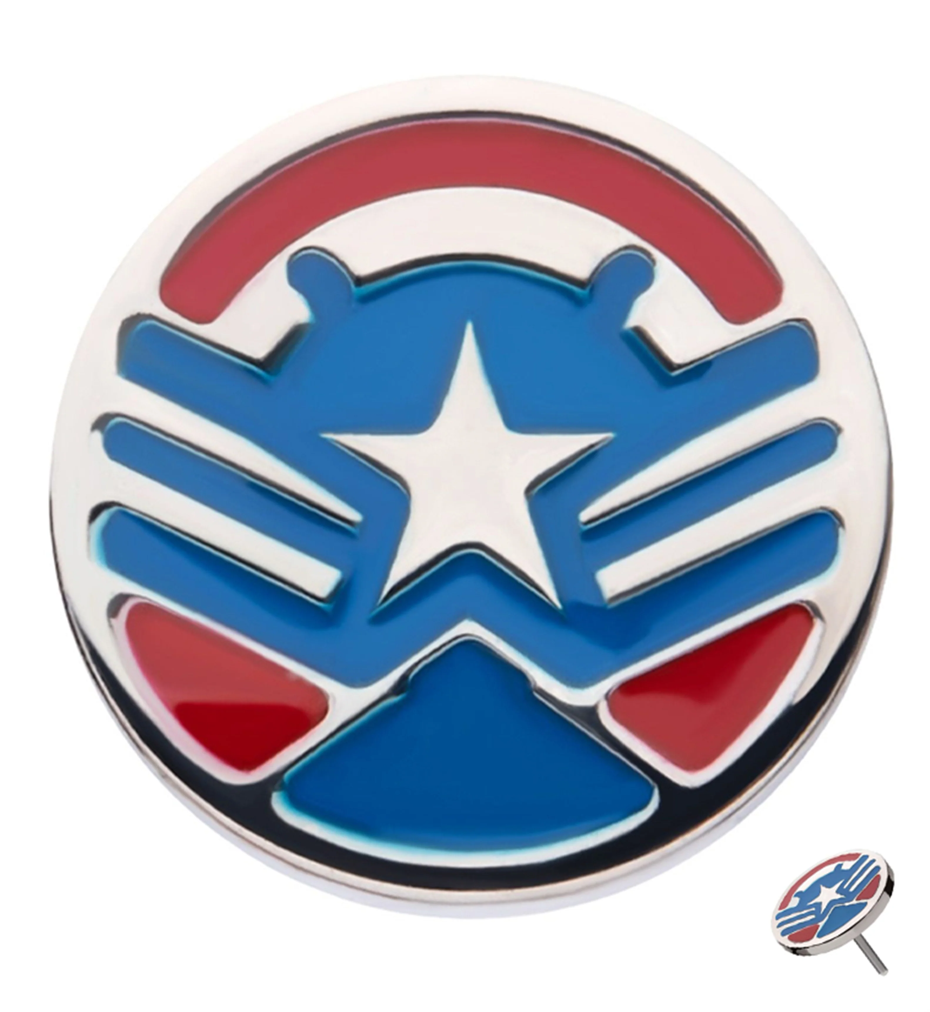 Falcon Captain America Wilson Shield Titanium Threadless Top - Mrs Treak