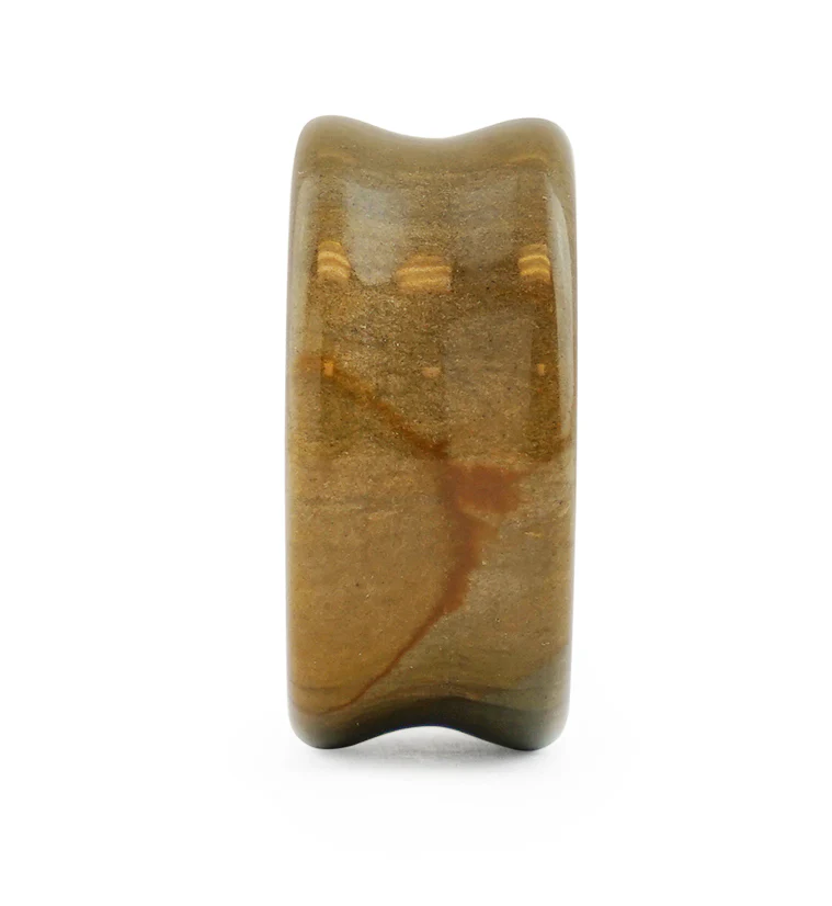 Cripple Creek Picture Jasper Stone Plugs - Mrs Treak