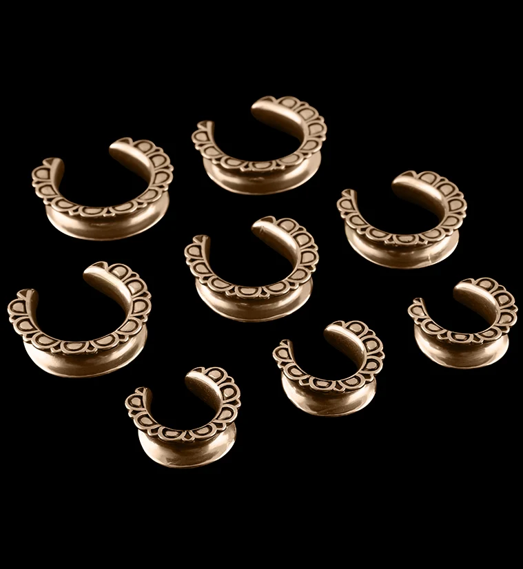 Rose Gold PVD Petal Saddles - Mrs Treak