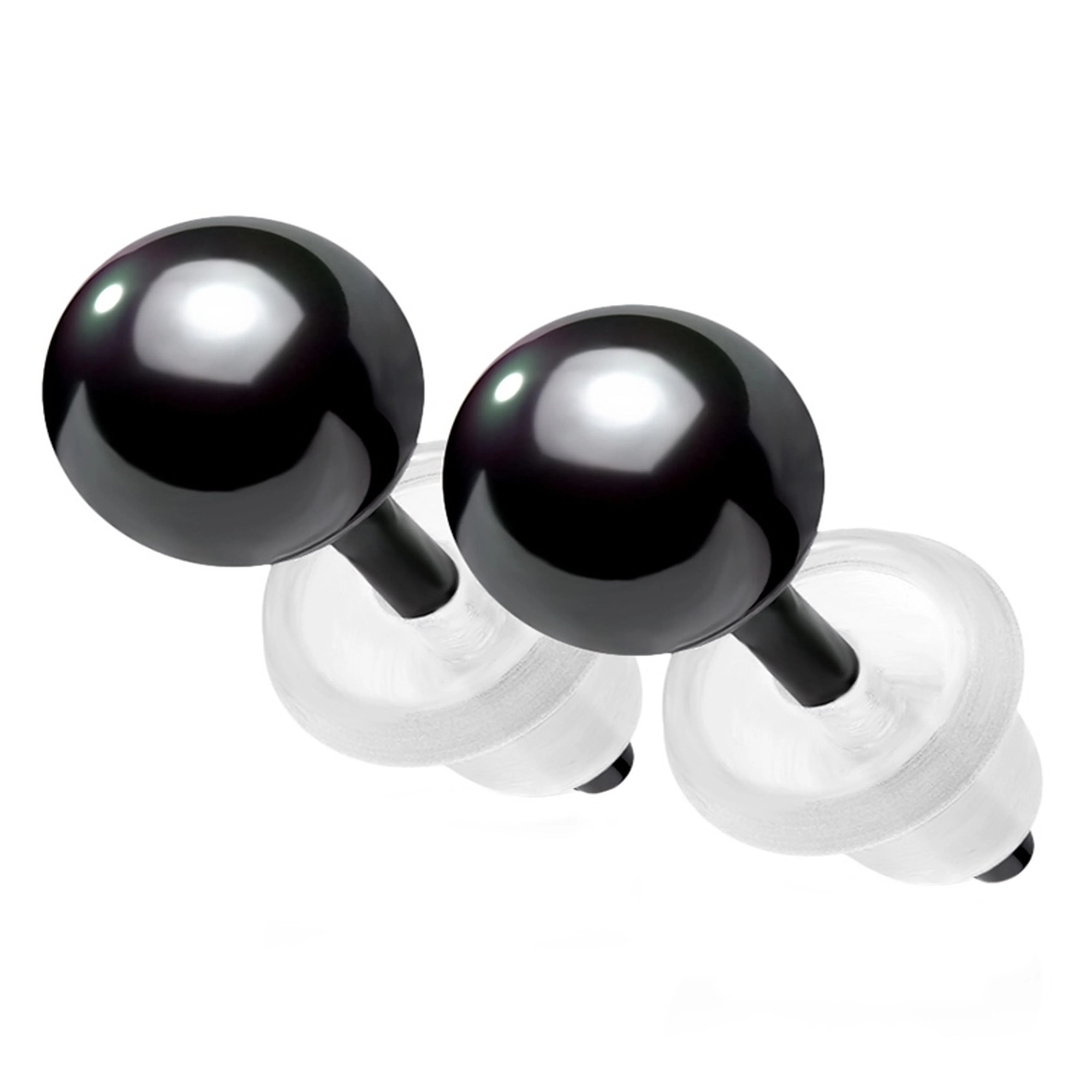 Black Ceramic Orb Earrings - Mrs Treak