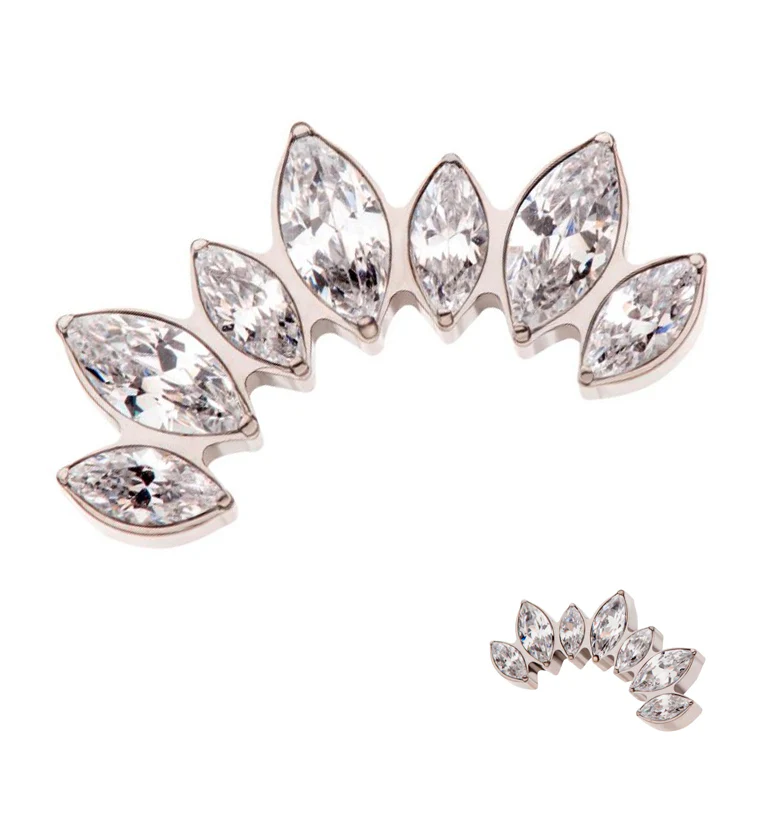 Anadem CZ Threadless Titanium Top - Mrs Treak
