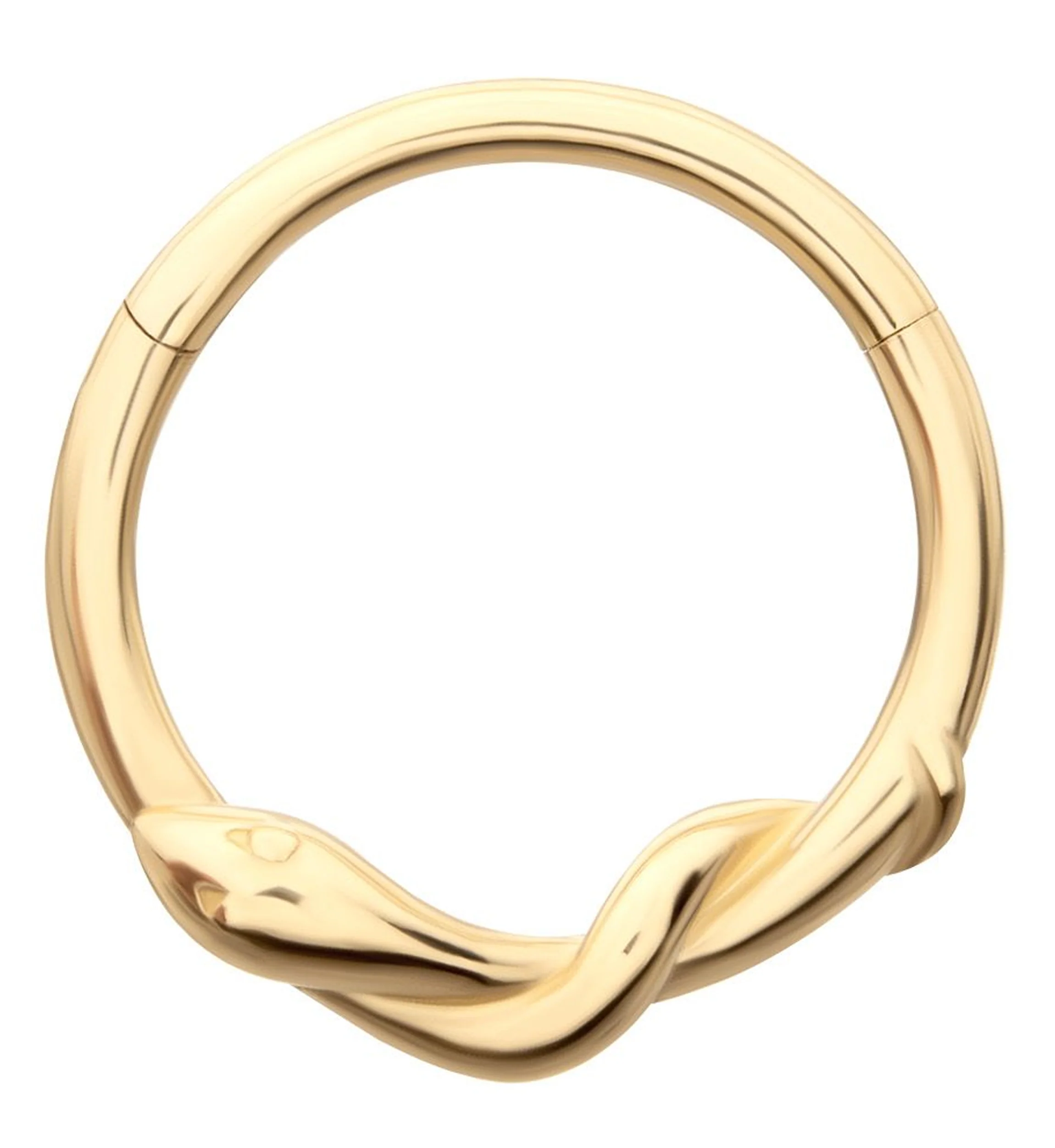14kt Gold Twisted Snake Hinged Segment Ring - Mrs Treak