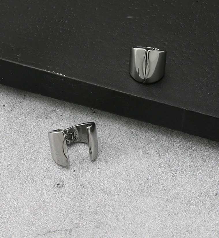 Stainless Steel Hinged Stretched Ear Cuffs - Mrs Treak
