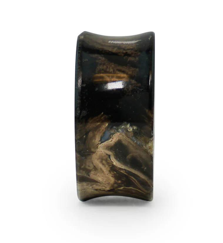 Black Flame Petrified Palm Root Plugs - Mrs Treak