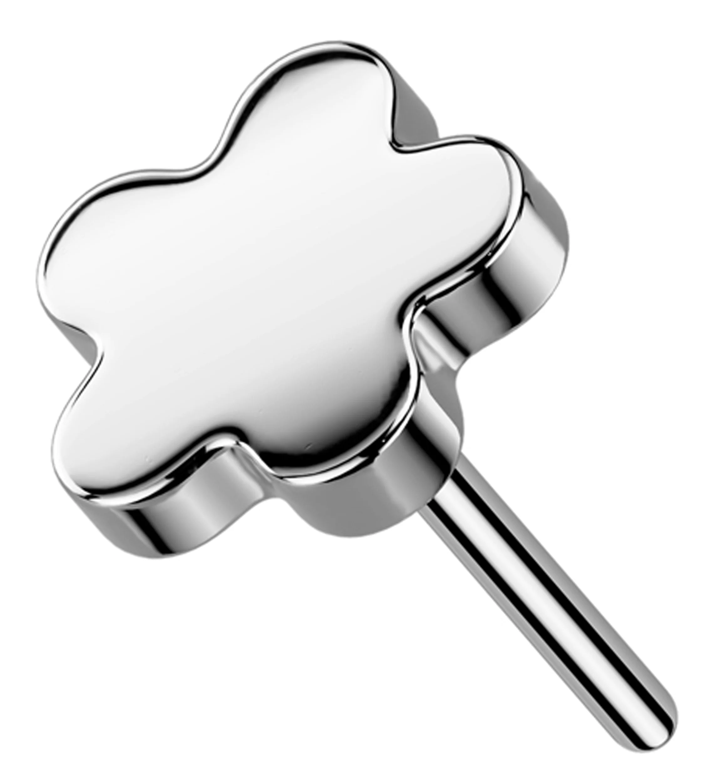 Bubble Flower Titanium Threadless Top - Mrs Treak