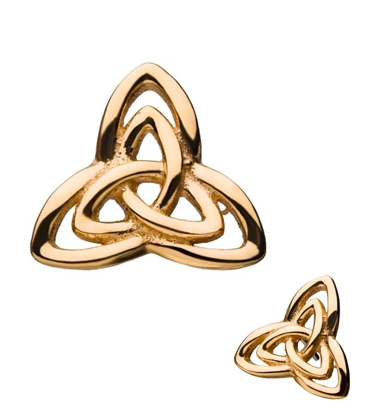 14kt Gold Trinity Threadless Top - Mrs Treak