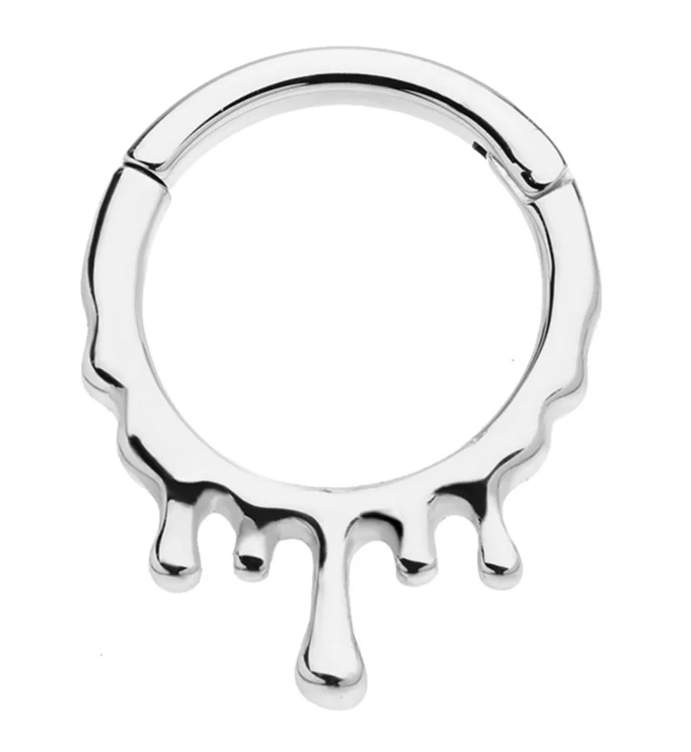 Drip Stainless Steel Hinged Segment Ring - Mrs Treak