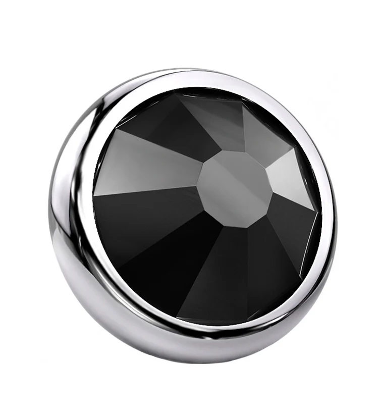 Black CZ Titanium Bezel End - Mrs Treak