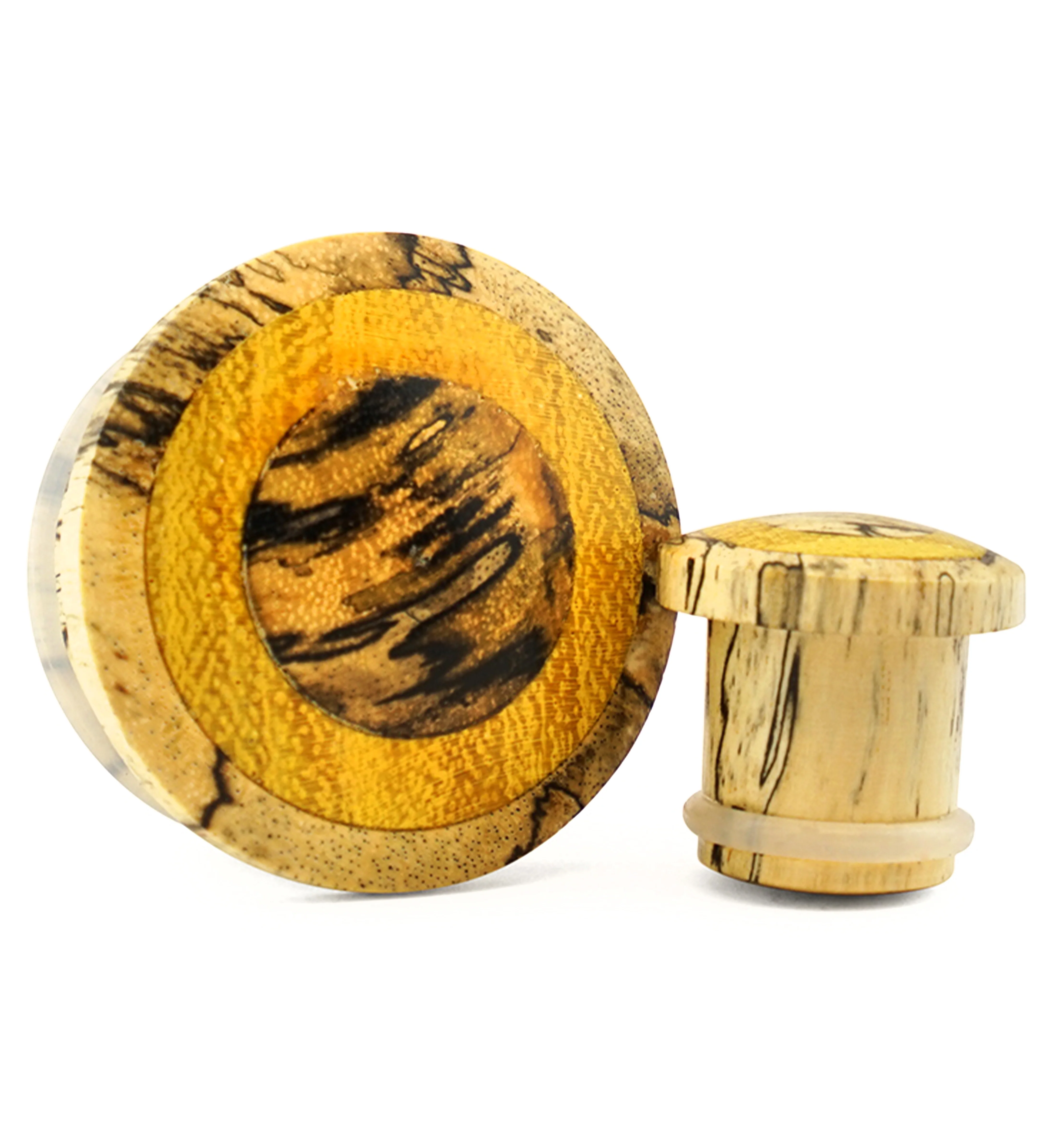 Single Flare Tamarind Wood Plugs with Jackfruit Inlay - Mrs Treak