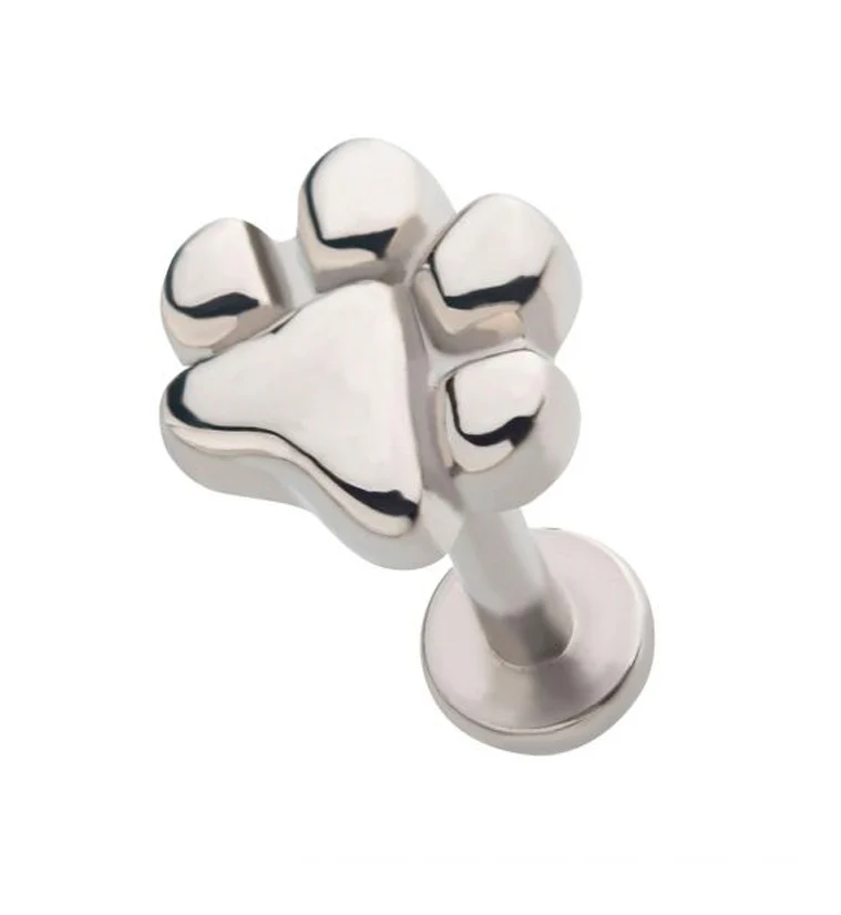 Paw Print Labret Post - Mrs Treak
