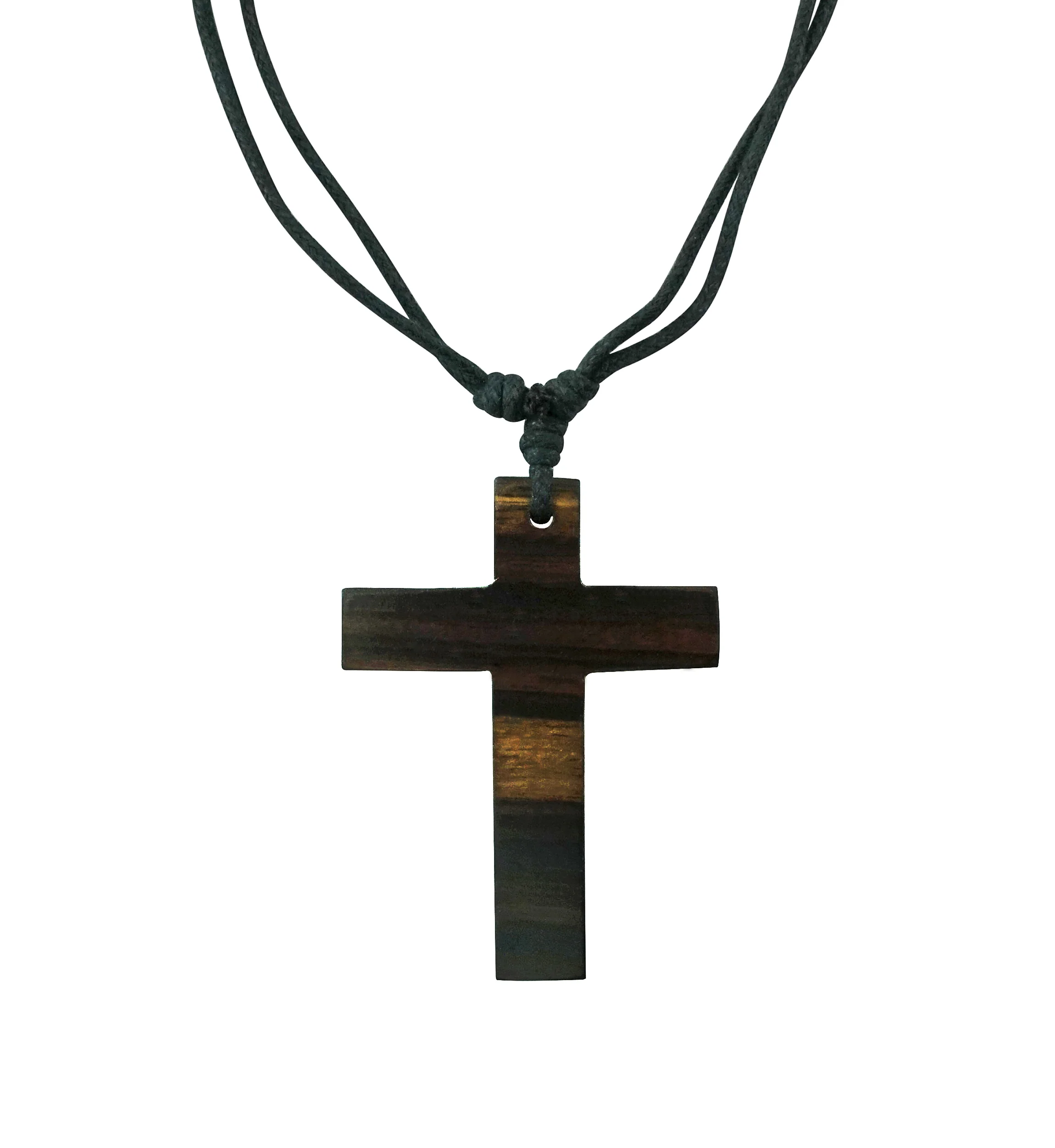 Cross Pendant Narra Wood Necklace - Mrs Treak
