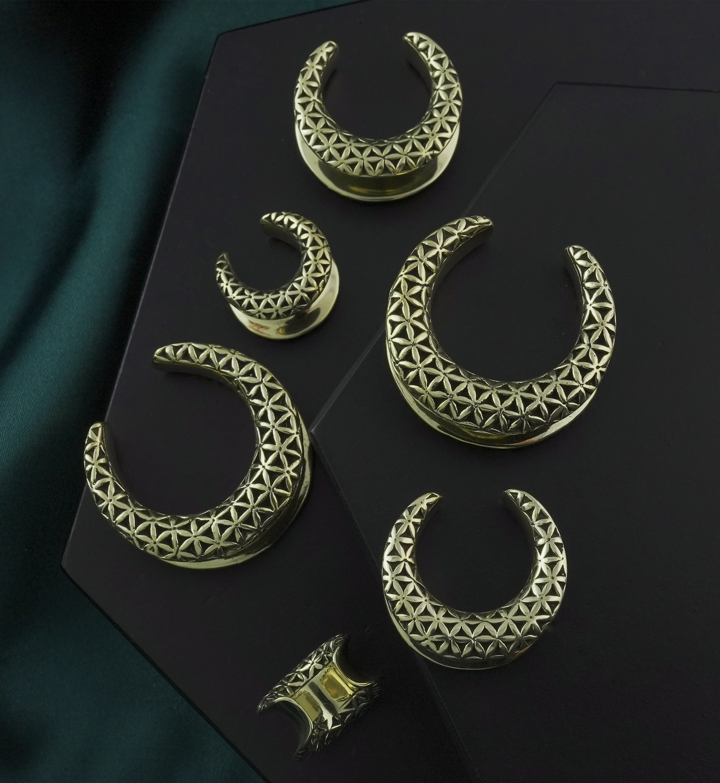 Flower of Life Brass Saddles - Mrs Treak