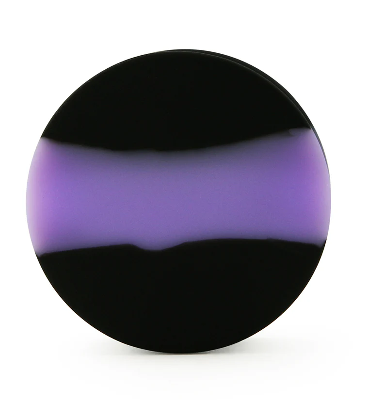Lavender And Black Double Flare Silicone Plugs - Mrs Treak