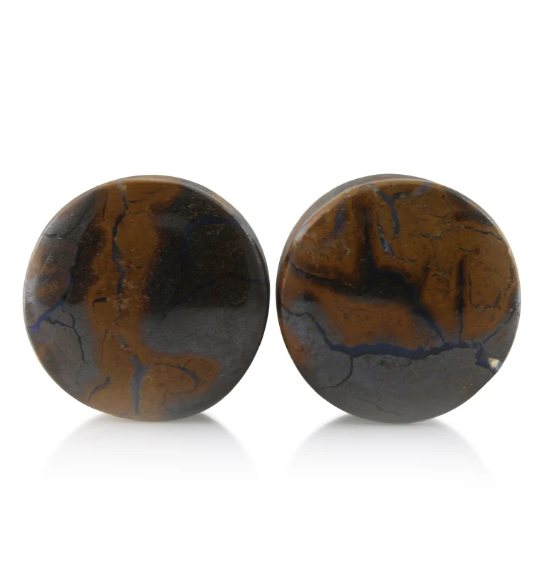 Boulder Opal Plugs 3-4
