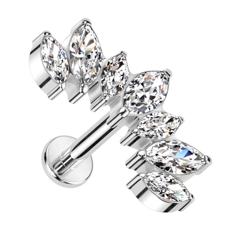 Anadem CZ Threadless Titanium Labret - Mrs Treak