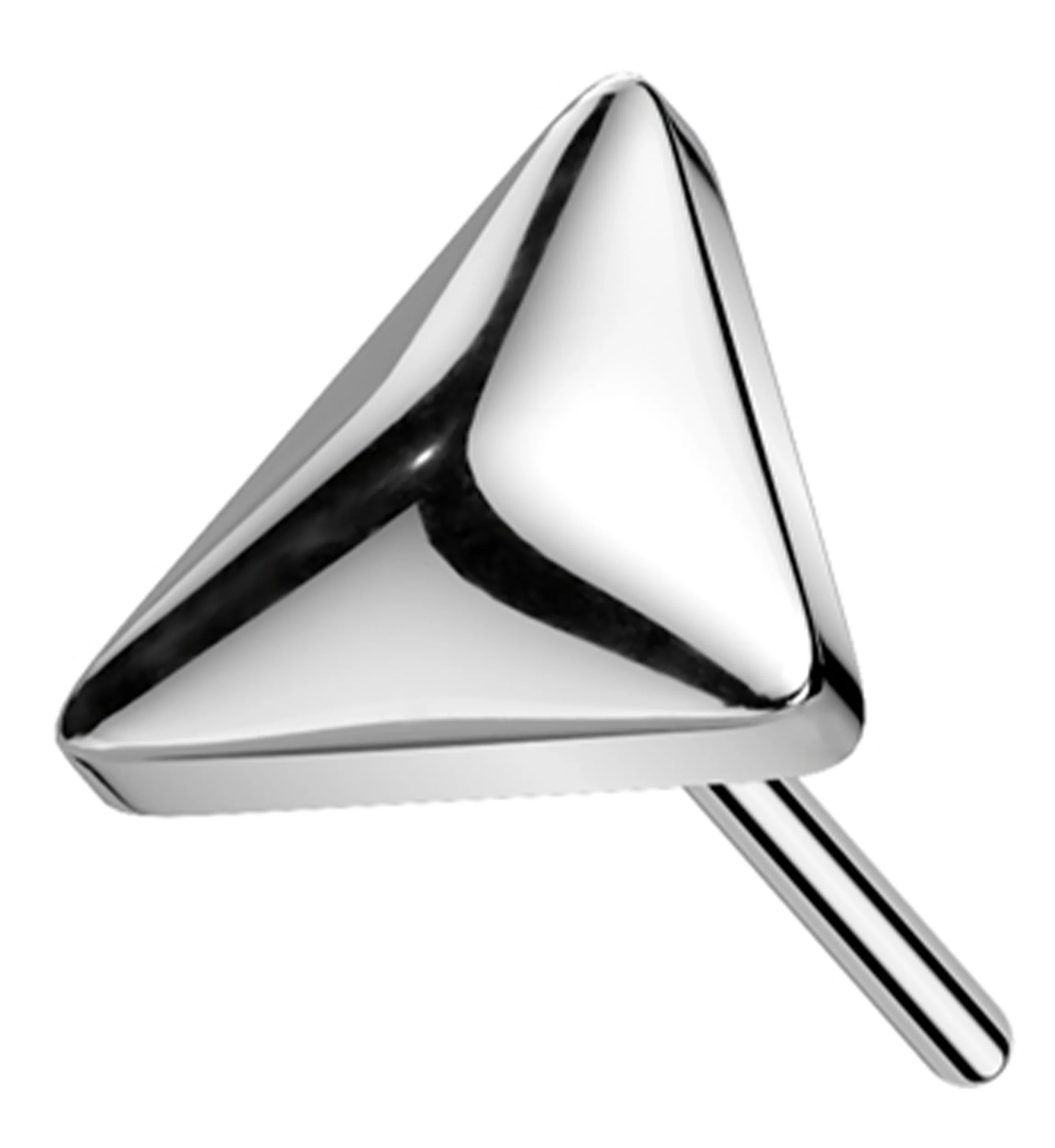 Rounded Triangle Titanium Threadless Top - Mrs Treak