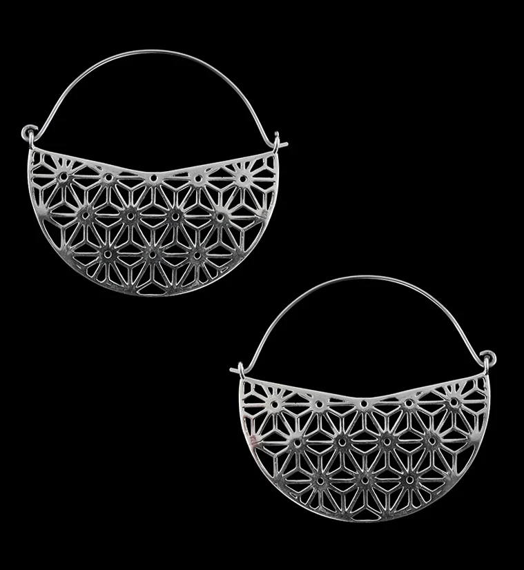 Silver Asanoha Titanium Hangers - Earrings - Mrs Treak