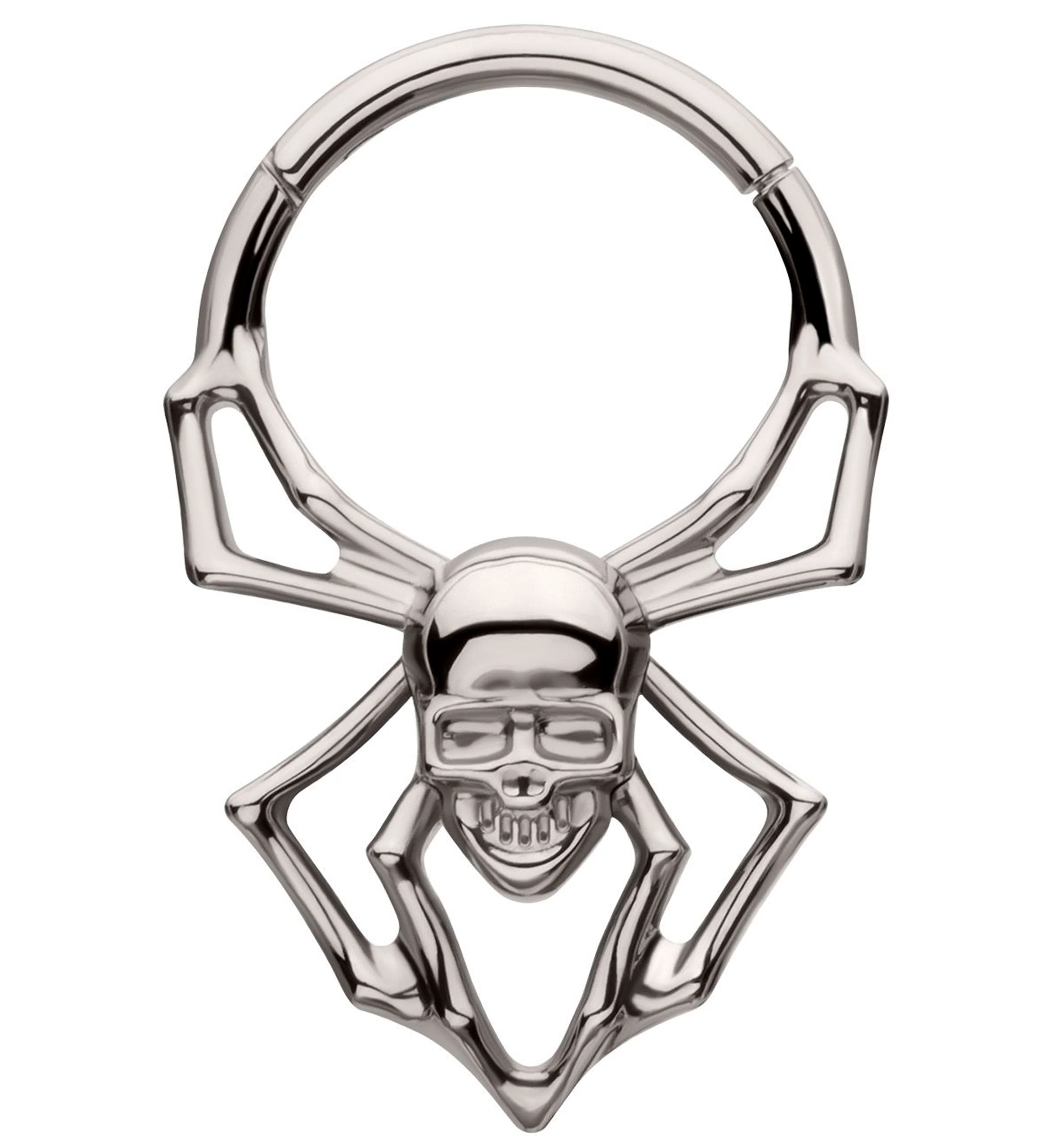 Death Spider Titanium Hinged Segment Ring - Mrs Treak