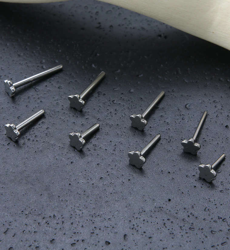 Titanium Threadless Flower Back Labret (Back Only) - Mrs Treak