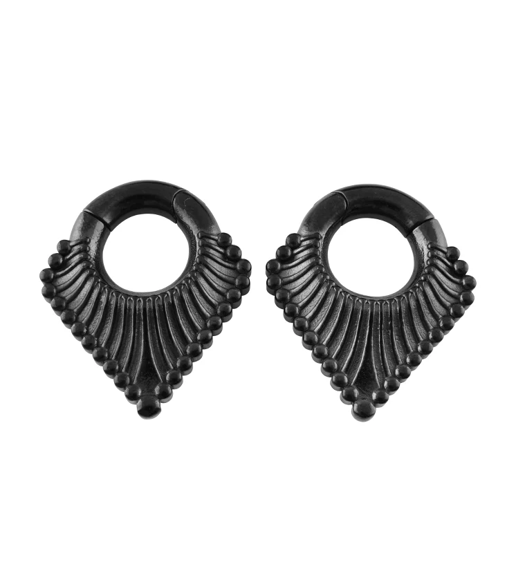 Black PVD Avenge Ear Weights - Mrs Treak