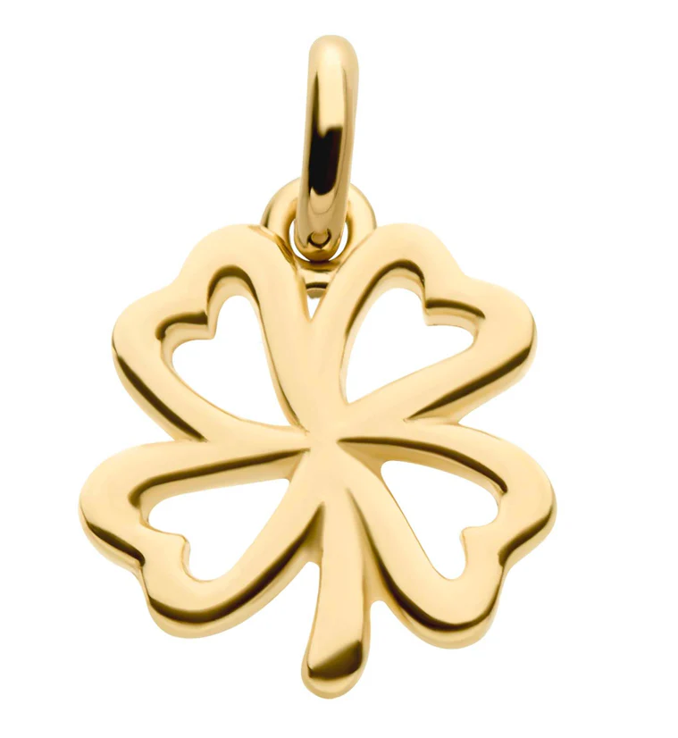 14kt Gold Clover Dangle Charm - Mrs Treak