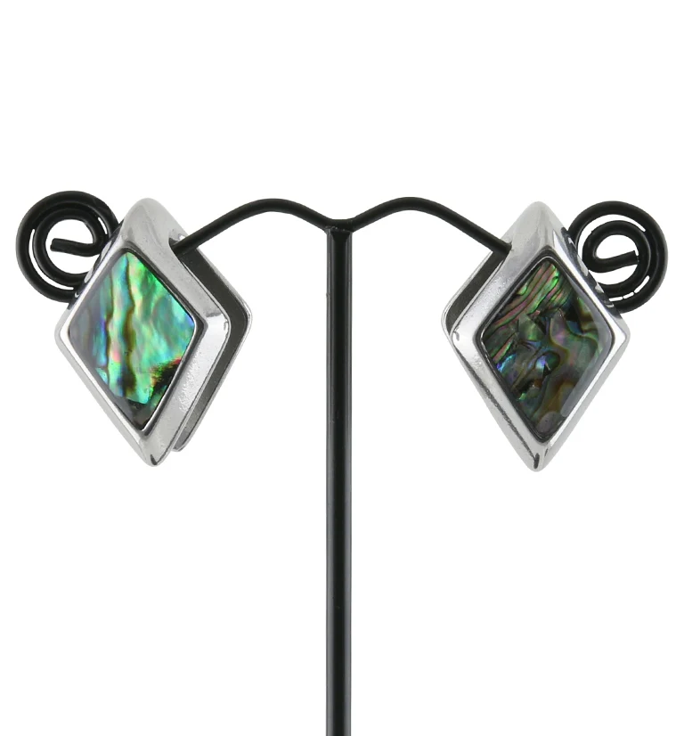 Zircon Abalone Shell Ear Weights - Mrs Treak