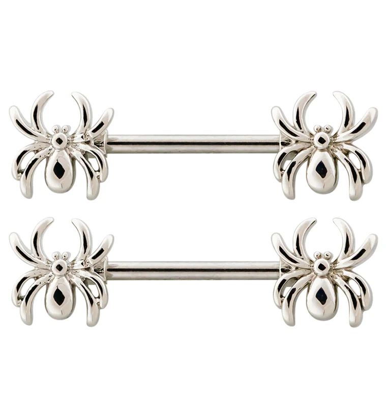 Spider Stainless Steel Nipple Barbell - Mrs Treak