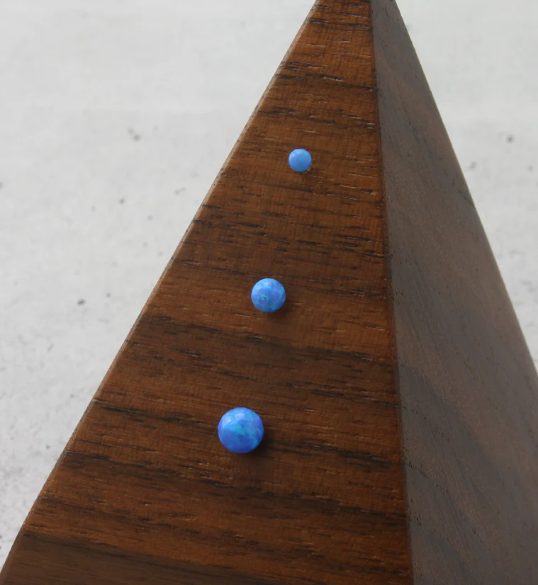 Blue Opalite Ball Titanium Threadless Top - Mrs Treak