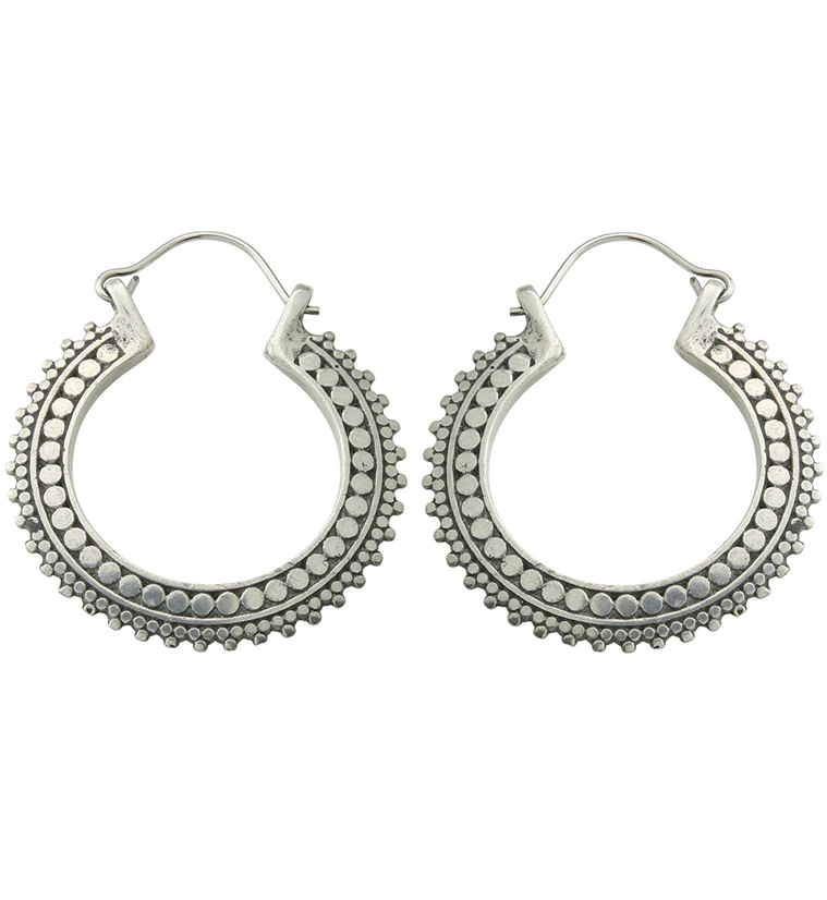 Colure White Brass Hangers / Earrings - Mrs Treak