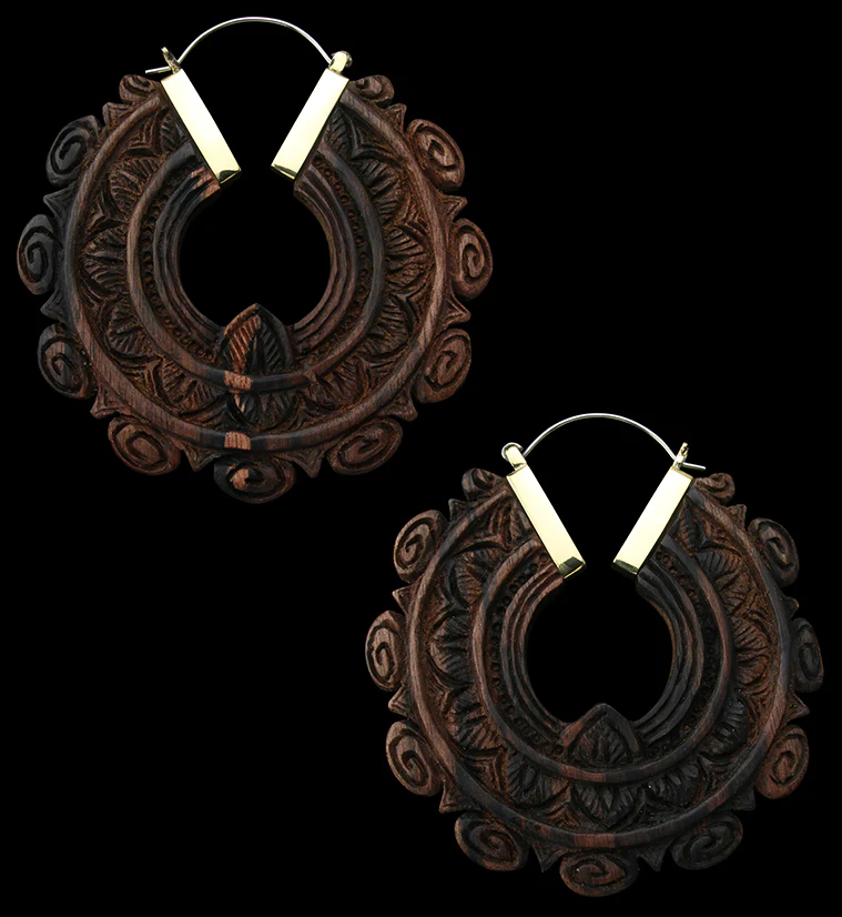 Bullion Areng Wooden Hangers / Earrings - Mrs Treak