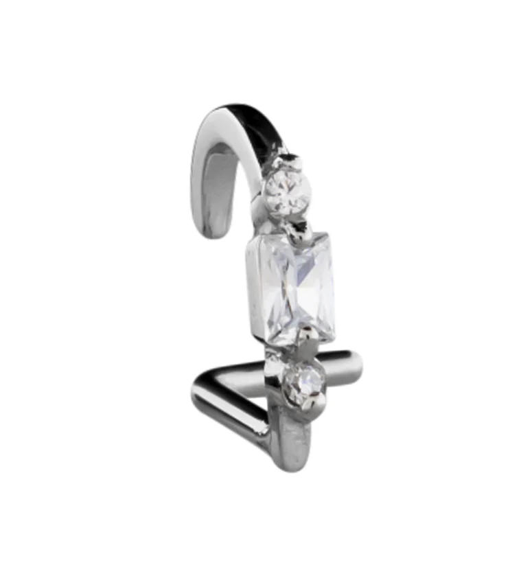 Bauble CZ Stainless Steel Nose Curve - Mrs Treak