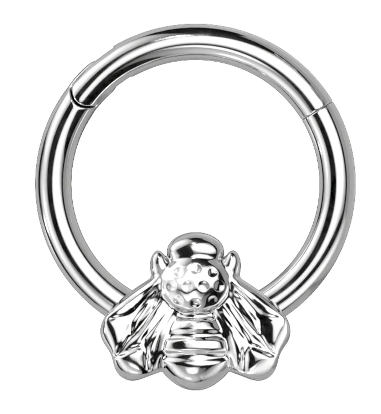 Bee Titanium Hinged Segment Ring - Mrs Treak